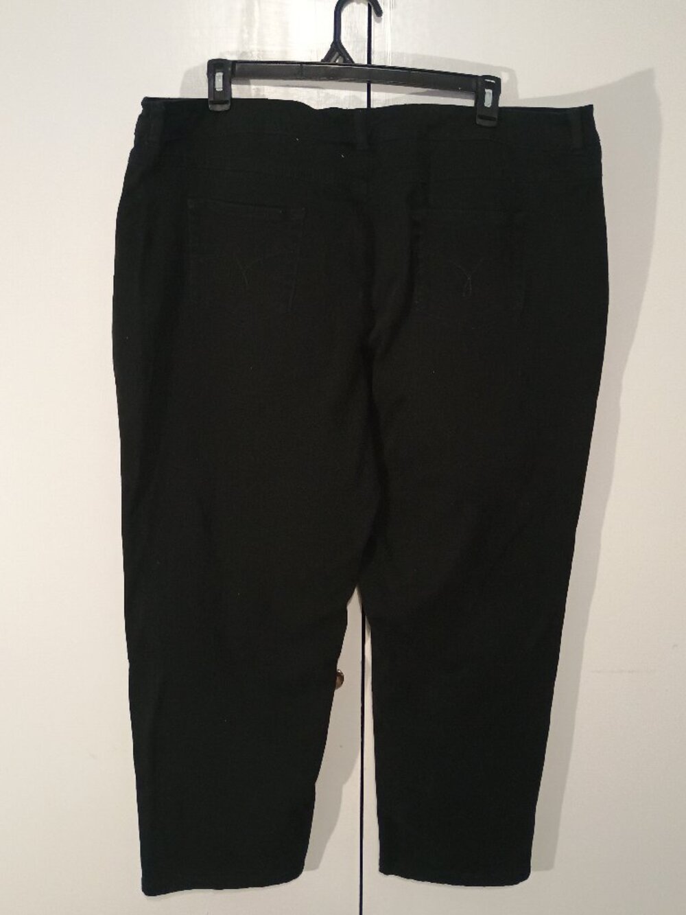 JMS Just My Size Black Stretch Denim Capri Jeans 26W Short Plus Size Classic - Picture 3 of 7